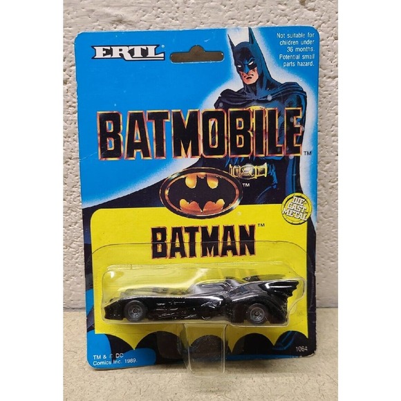 Ertl 1989 Vintage Black BATMAN BATMOBILE Car New in Sealed Bubble Pack - Picture 1 of 6